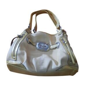 Kathy Van Zeeland Womens Yellow Shoulder Bag With Multi Compartments